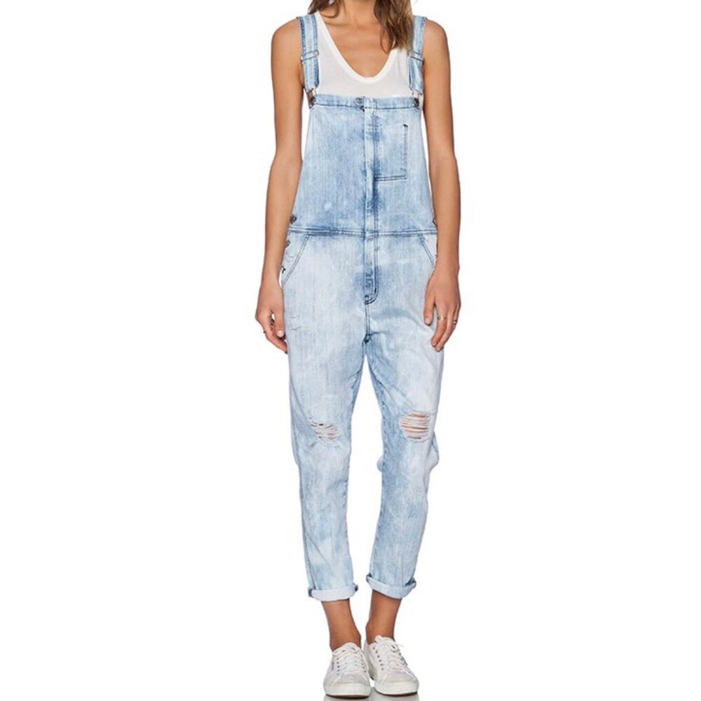 Current/Elliott The Ranchhand Overall in City Bleach Destory Women’s Size Small